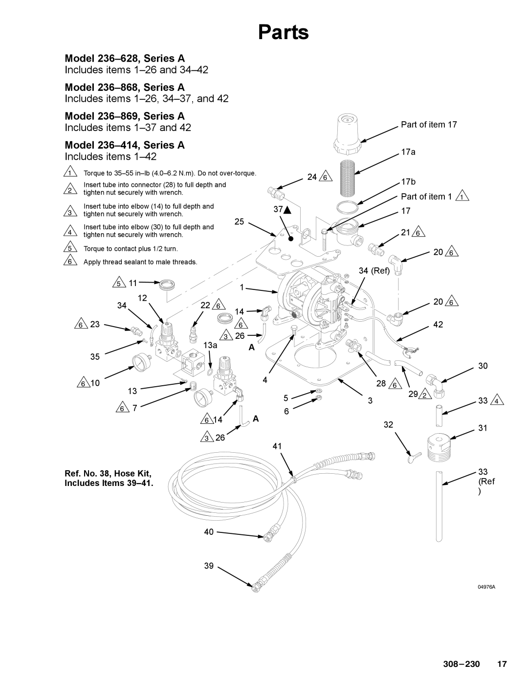 Graco Inc 236-628, 308-230, 236-868, 236-870, 236-414, 236-869, 236-412, 224-833 manual 13a 