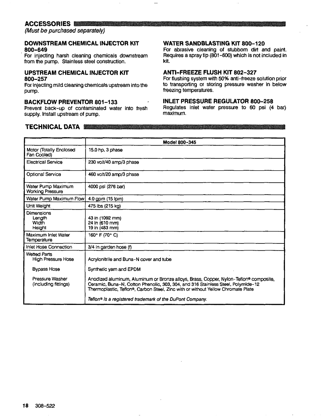 Graco Inc 308-522 Accessories, DOWNSTREAMCHEMICALINJECTORKITWATERSANDBLASTINGKIT800-120, Upstream Chemical Injectorkit 