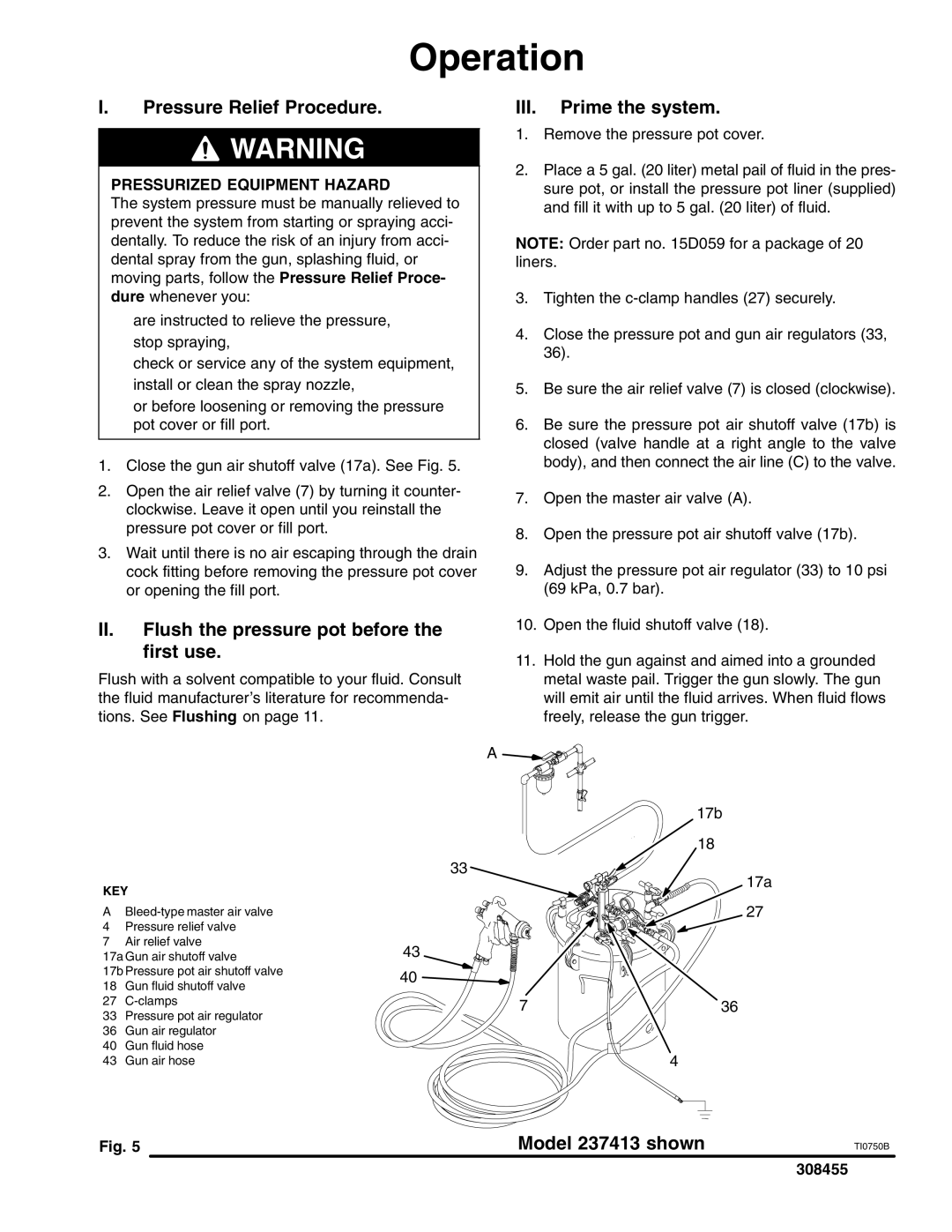 Graco Inc 308455K, 237413, 237409 important safety instructions Operation, Iii 