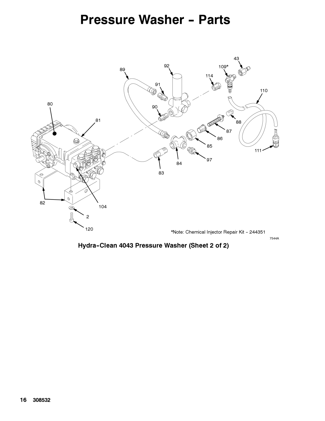 Graco Inc 308532S important safety instructions Hydra-Clean 4043 Pressure Washer Sheet 2 