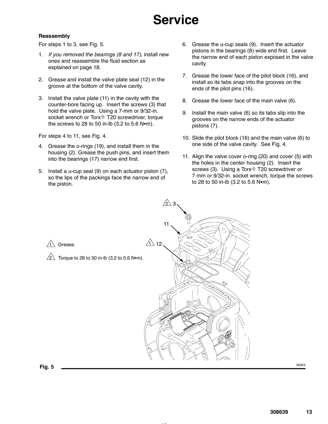 Graco Inc 308639L important safety instructions Reassembly 