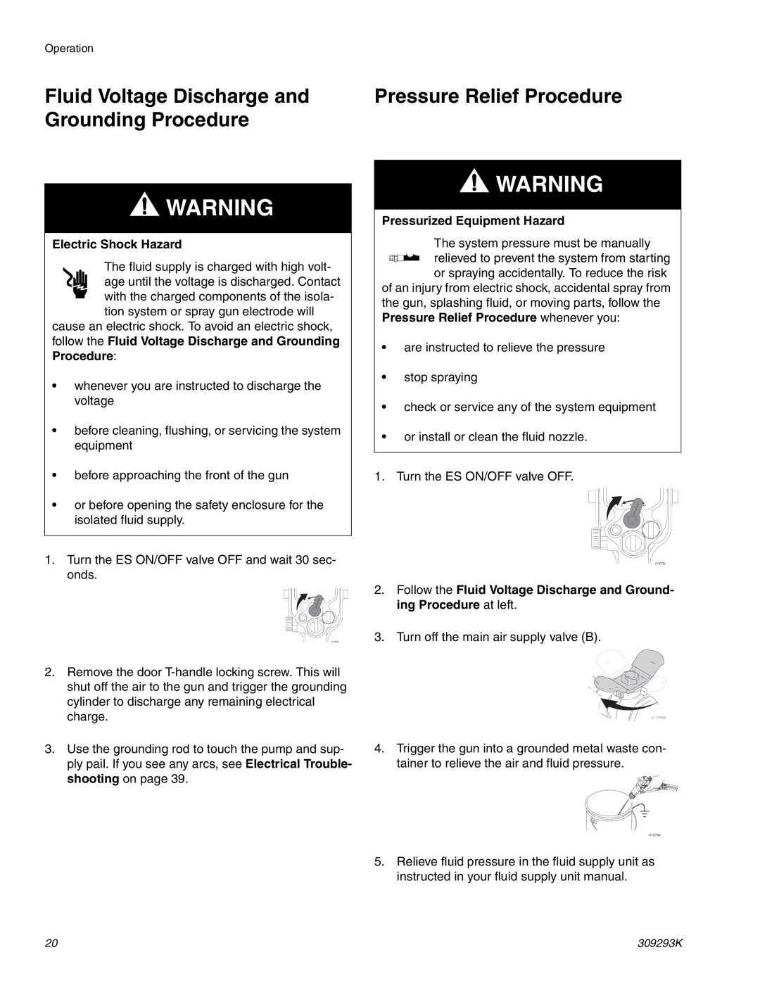 Graco Inc 309293K, 244582, 244581 important safety instructions Turn off the main air supply valve B 