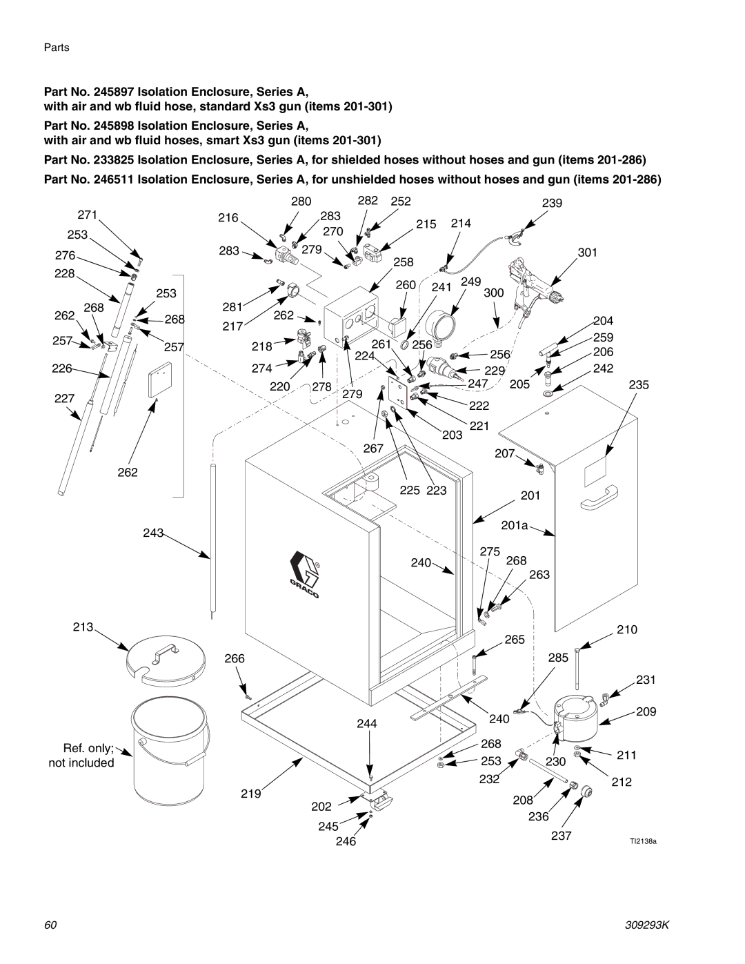 Graco Inc 309293K, 244582, 244581 important safety instructions TI2138a 