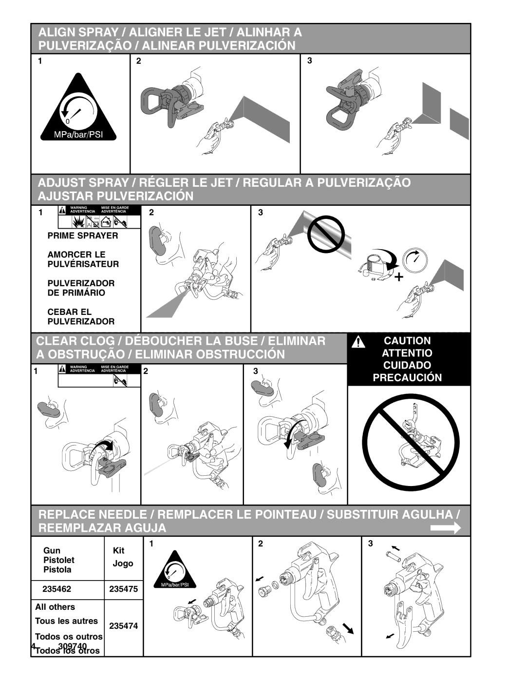 Graco Inc 309740 manual Reemplazar Aguja 