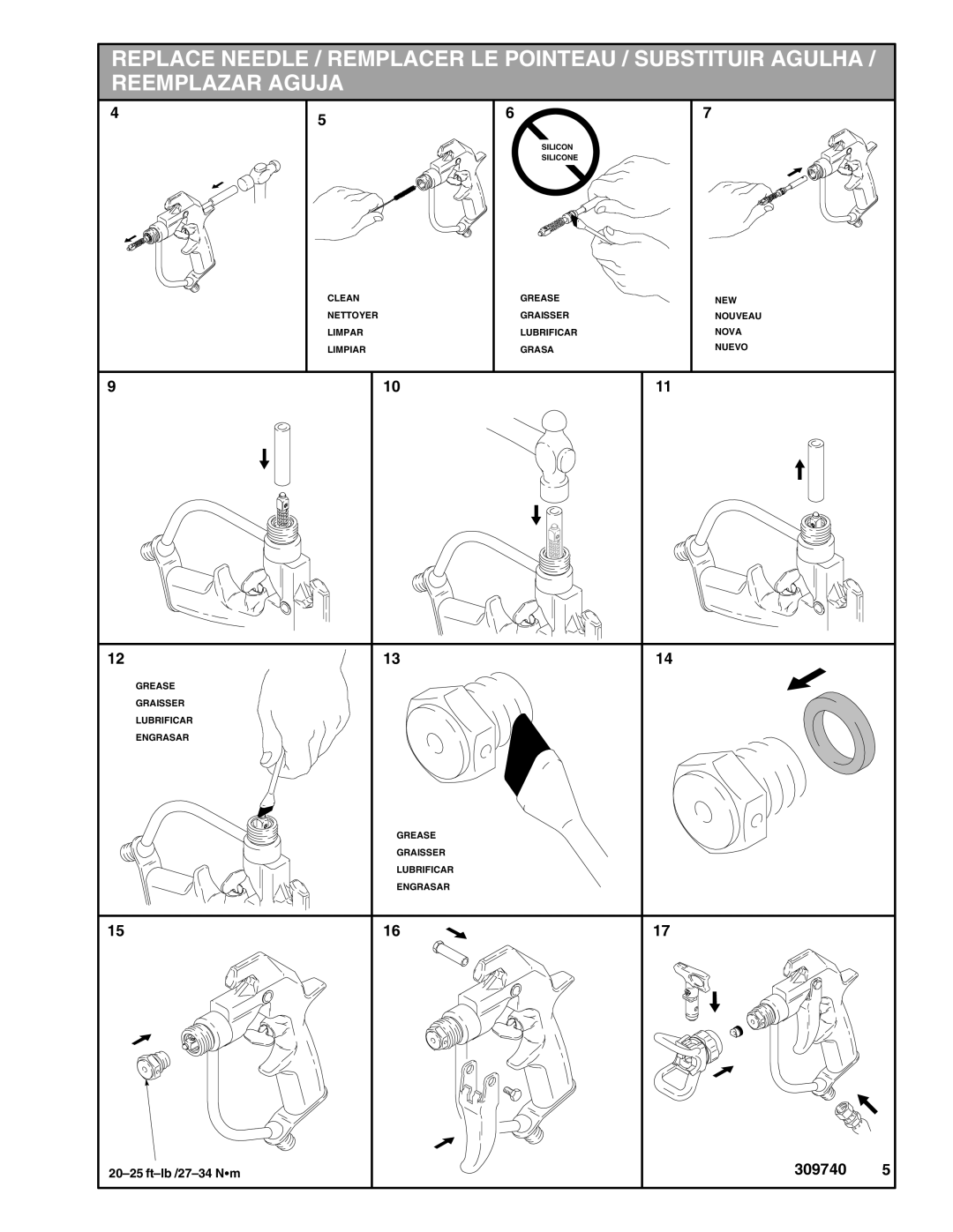 Graco Inc 309740 manual Ft-lb /27-34 NSm 