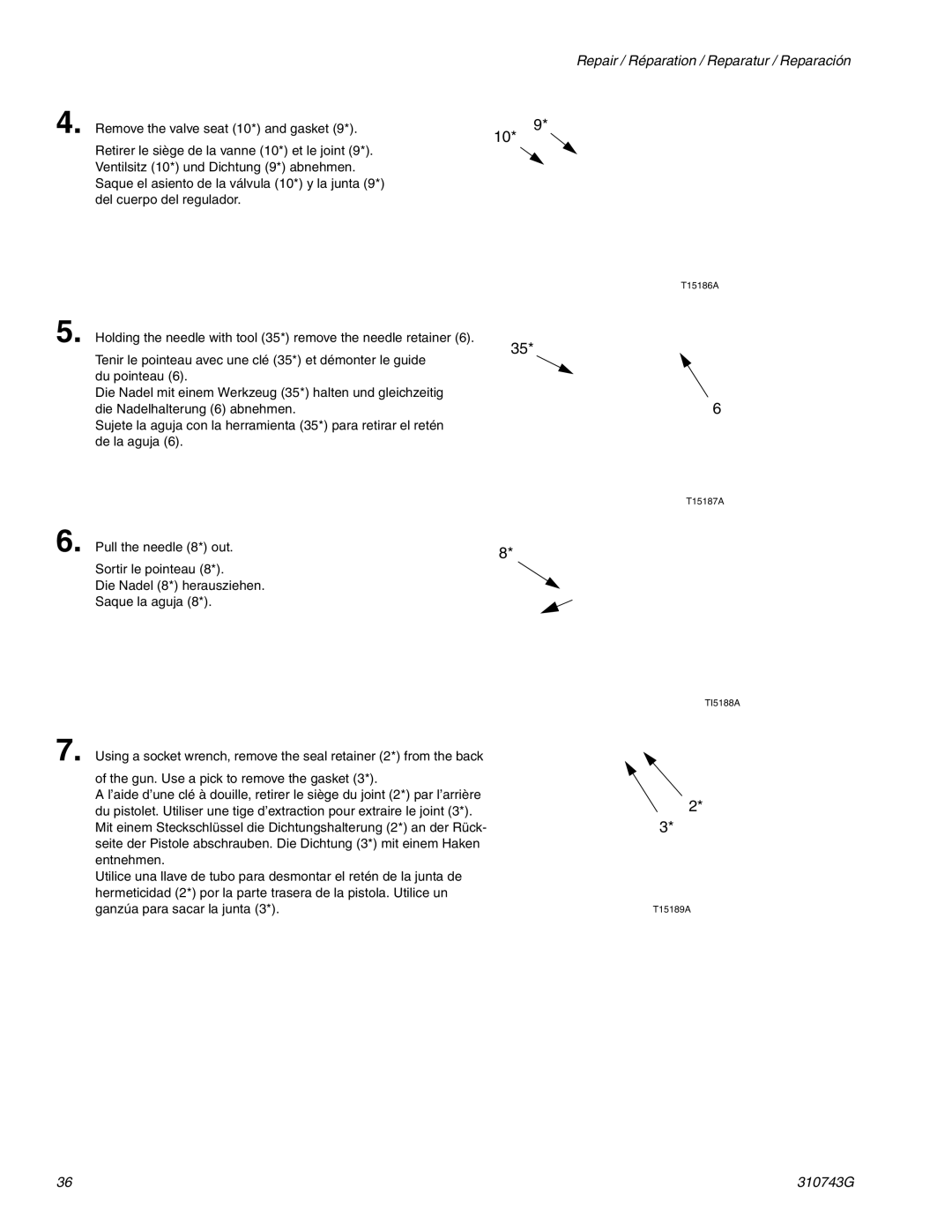 Graco Inc 310743G manual T15186A 