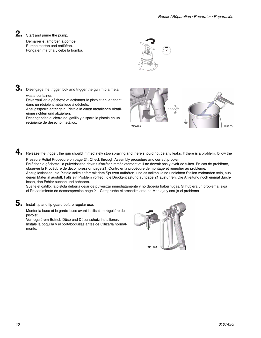 Graco Inc 310743G manual TI5048A T5047A 