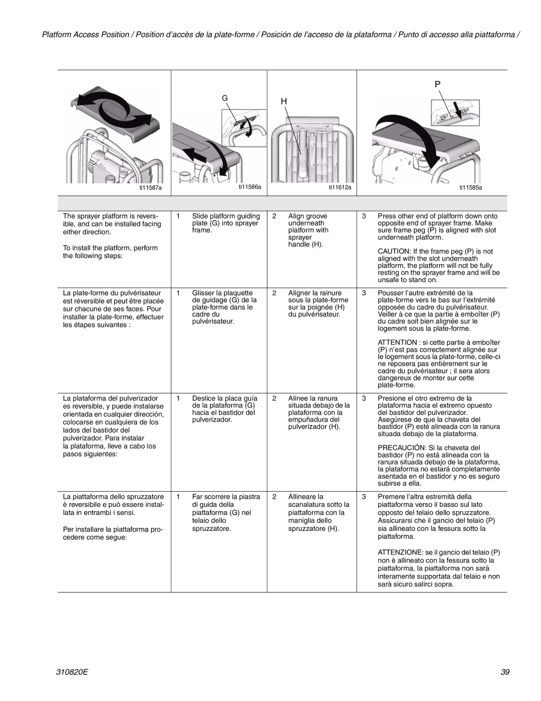 Graco Inc Hi-Boy, 310820E, ti11626a, ti11583a important safety instructions Ti11587a Ti11586a Ti11612a Ti11585a 