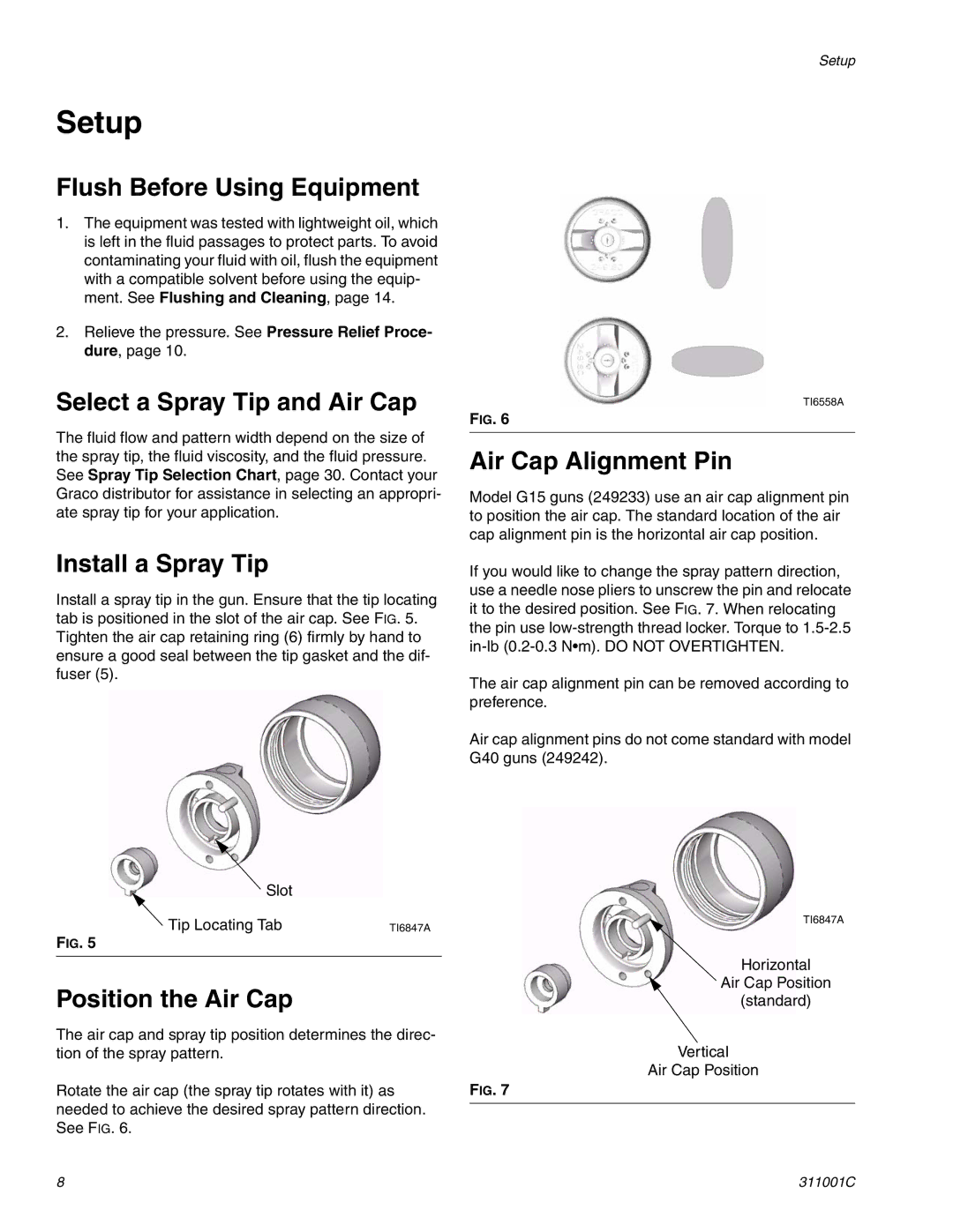 Graco Inc 311001C important safety instructions Setup 