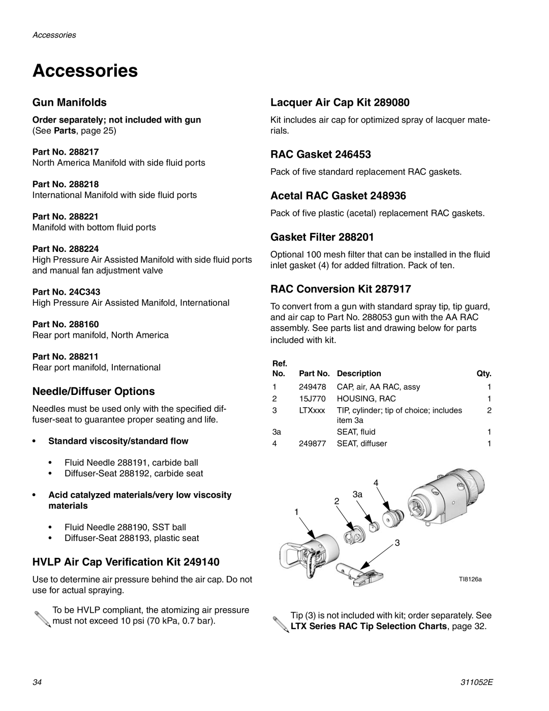 Graco Inc 288217, 311052E, 288046, G40 important safety instructions Accessories 