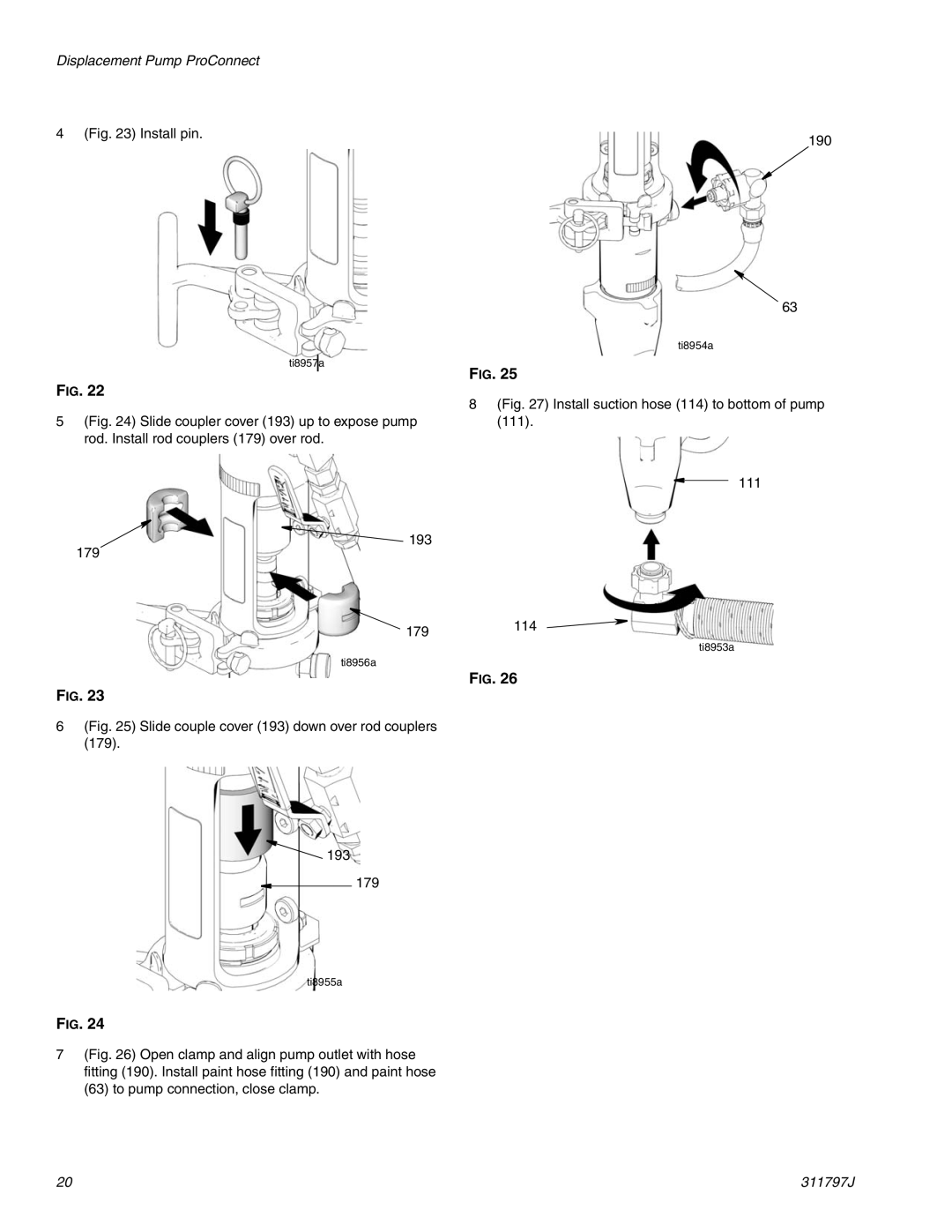 Graco Inc 311797J important safety instructions Install pin 