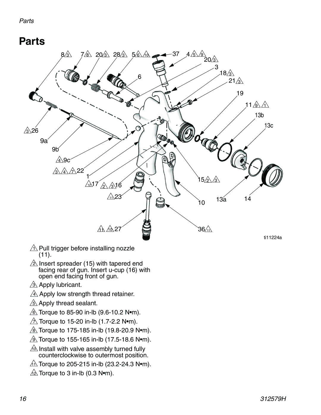 Graco Inc 312579H important safety instructions Parts 