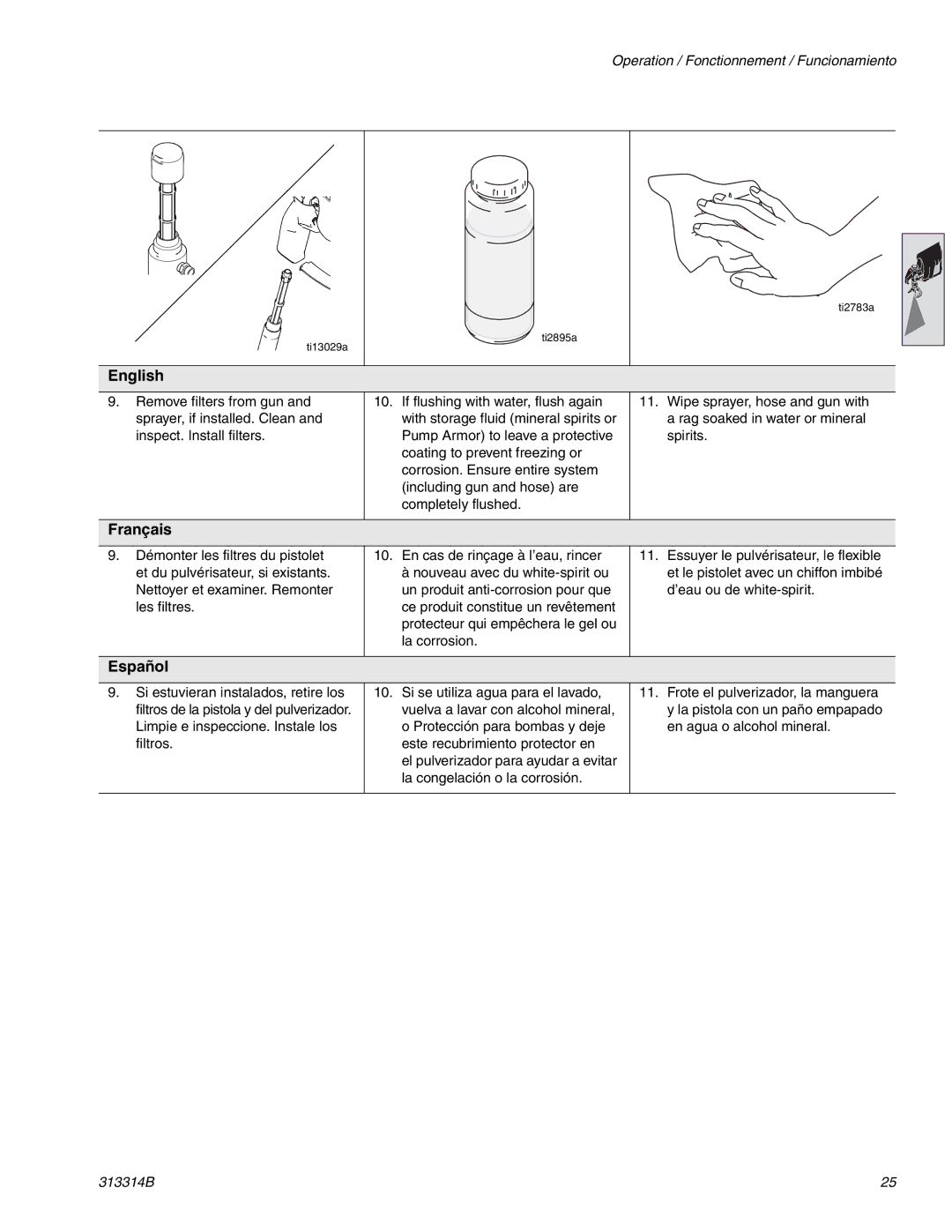 Graco Inc 300E, 313314B important safety instructions Ti2895a Ti13029a 