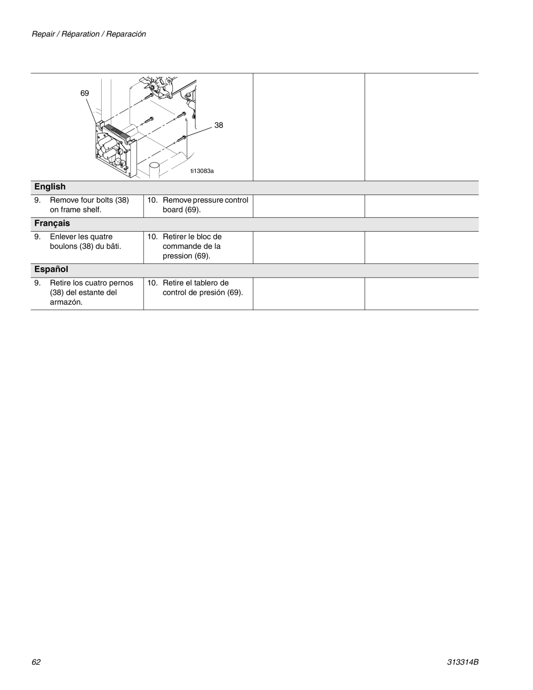 Graco Inc 313314B, 300E important safety instructions Ti13083a 