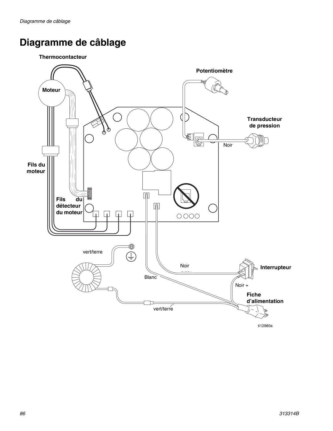 Graco Inc 313314B, 300E important safety instructions Diagramme de câblage 