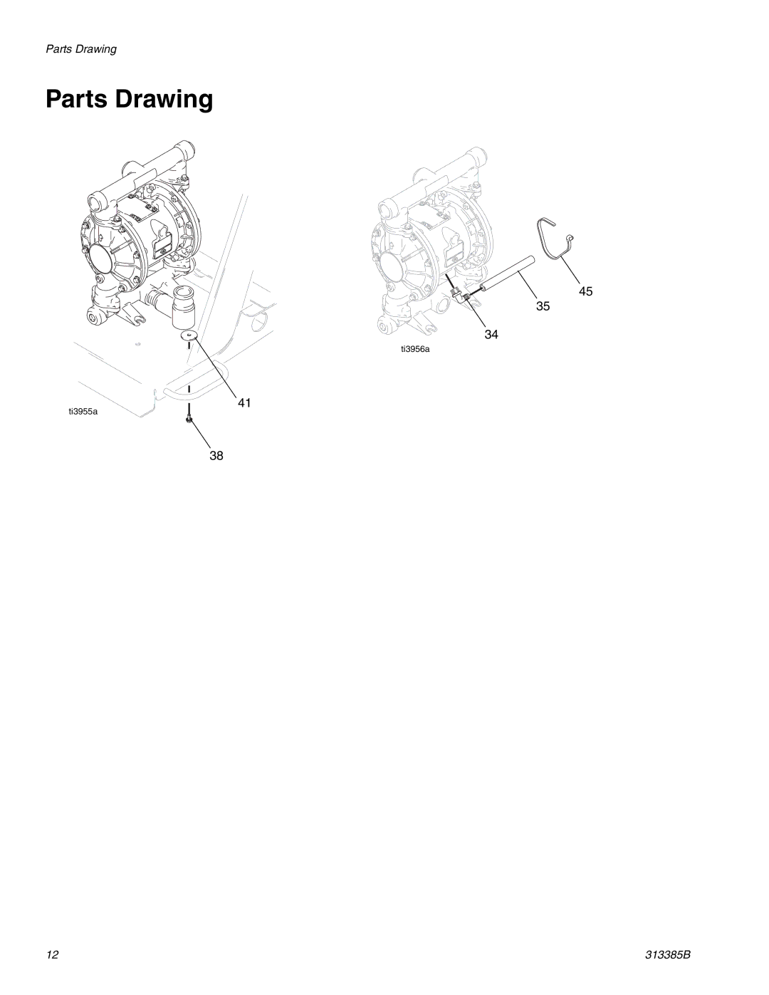 Graco Inc 313385B important safety instructions Ti3956a Ti3955a 