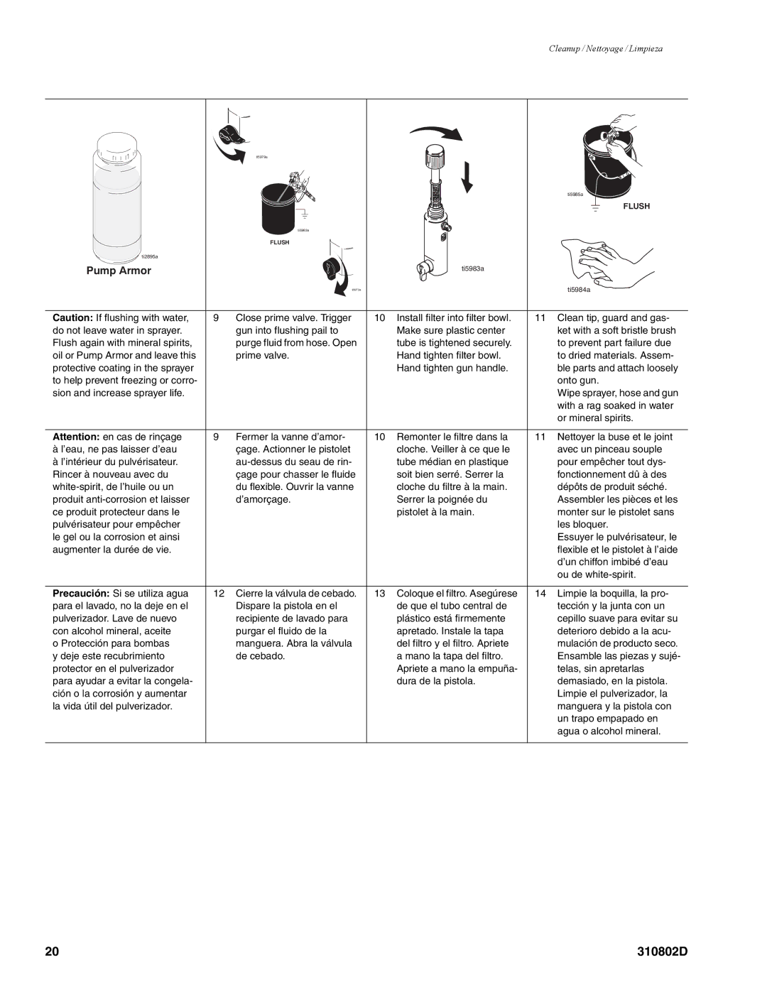 Graco Inc 3400, 310802D manual Pump Armor 