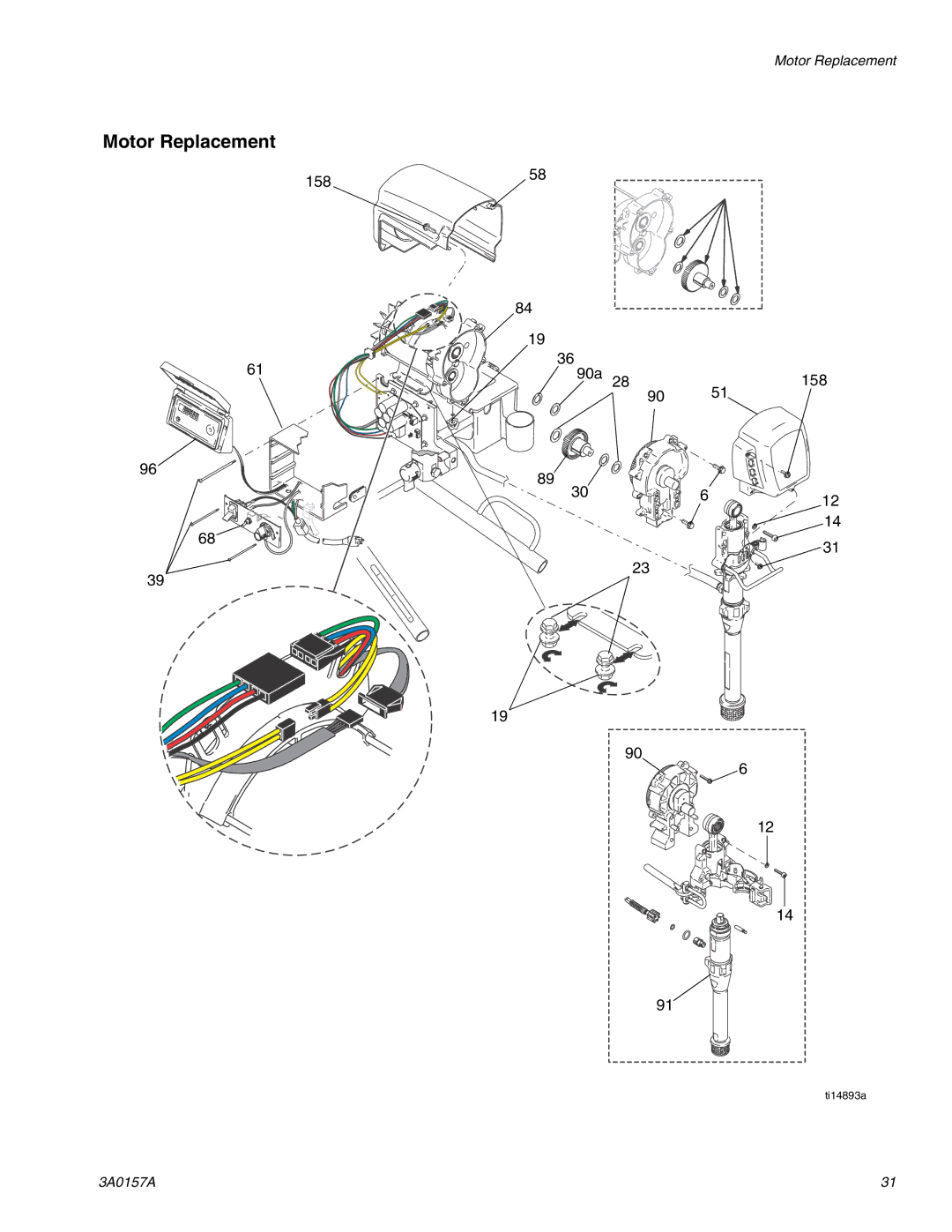 Graco Inc 795 Premium Hi-Boy, 695 Premium Hi-Boy, 3A0157A, 1095 Premium Hi-Boy, 1595 Premium Hi-Boy Motor Replacement 