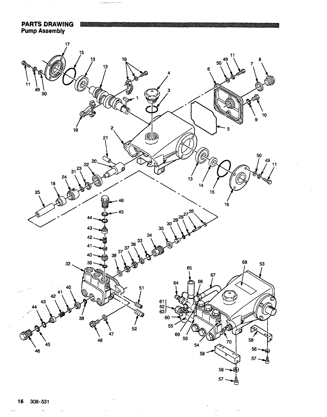 Graco Inc 800-703, 800-701, 800-702, 800-704, 800-705, 3235, 308-531, 2545 manual Pump Assembly 