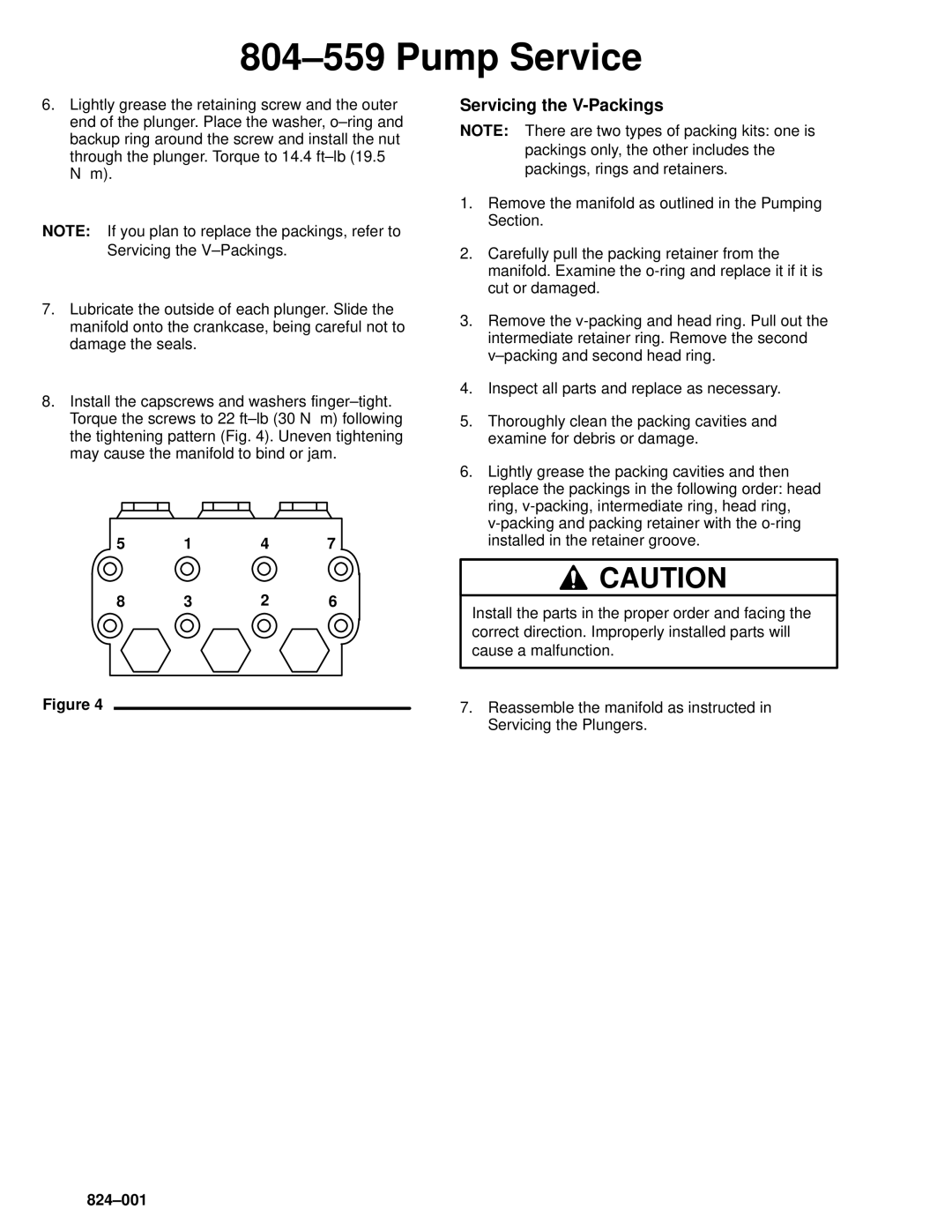 Graco Inc 824-001, 824-007, 824-006, 2800 owner manual 14 824±001 