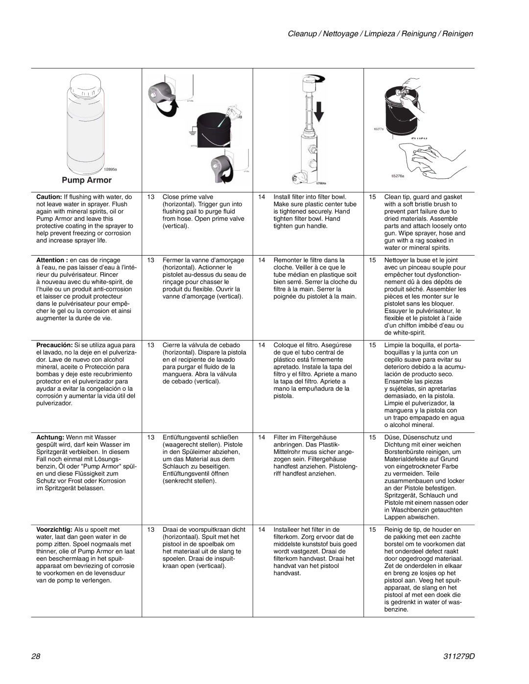 Graco Inc 833, 311279D important safety instructions Pump Armor 