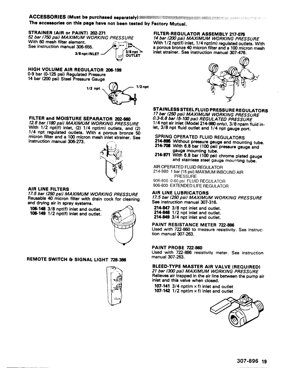 Graco Inc 307-896, 907-292, 956-610, 956-112 manual 