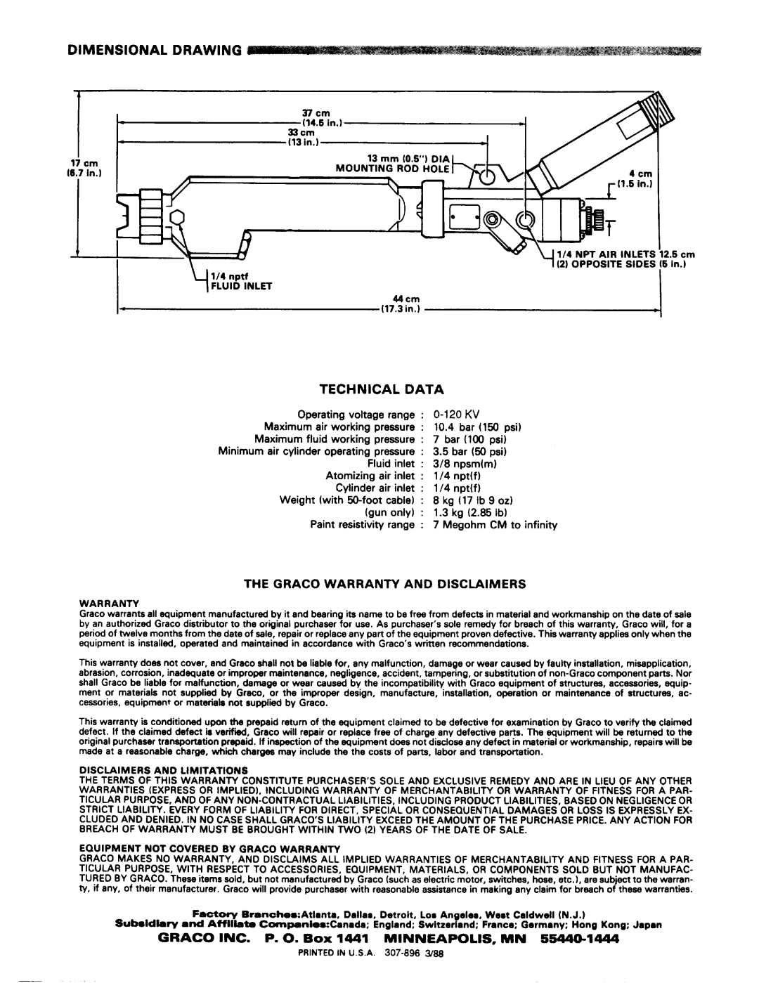 Graco Inc 907-292, 956-610, 956-112, 307-896 manual 