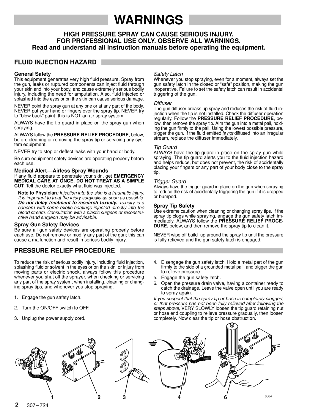 Graco Inc EM390 General Safety, Medical Alert±±Airless Spray Wounds, Spray Gun Safety Devices, Spray Tip Safety 