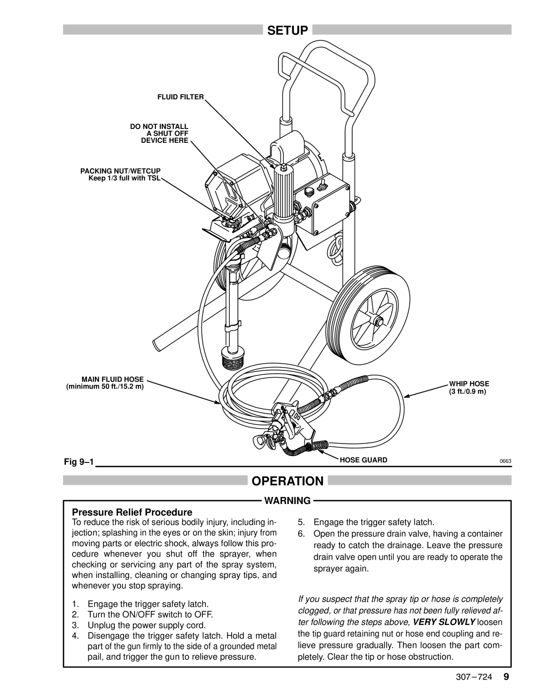 Graco Inc EM390 instruction manual Operation, Pressure Relief Procedure 