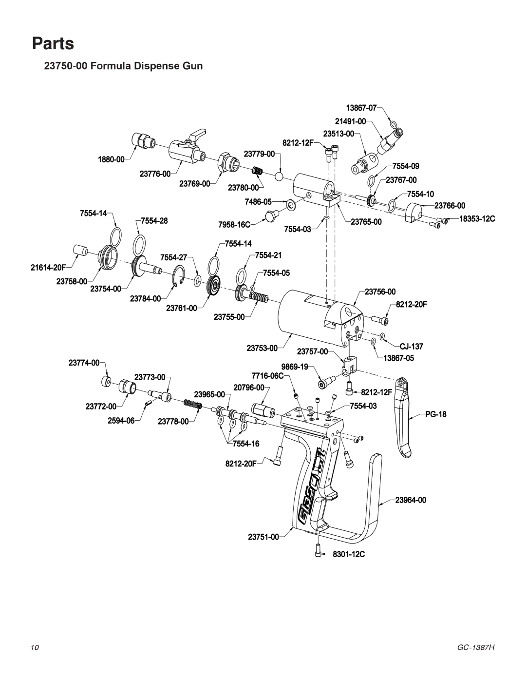 Graco Inc GC-1387J important safety instructions Formula Dispense Gun 