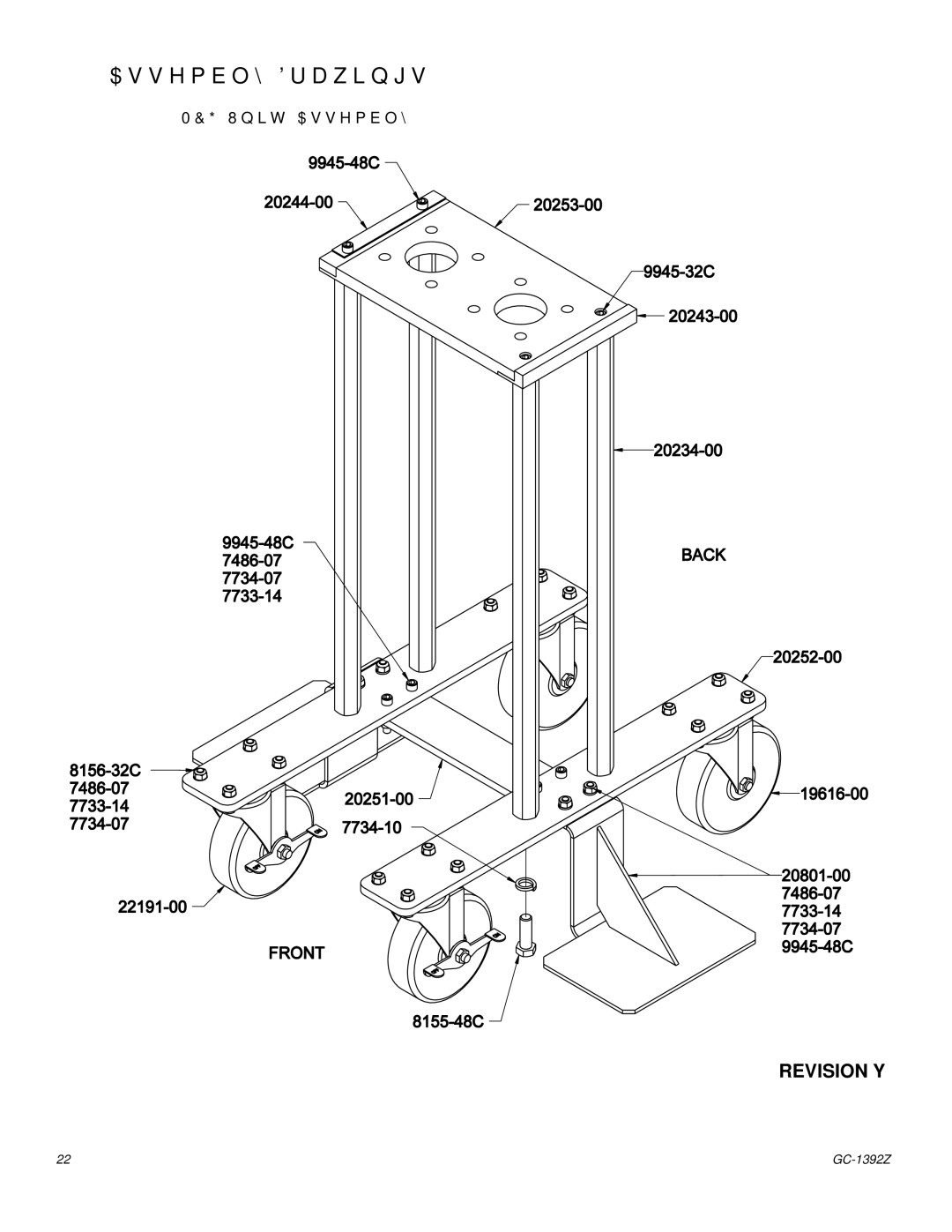 Graco Inc GC-1392 Z important safety instructions $Vvhpeo\Udzlqjv 