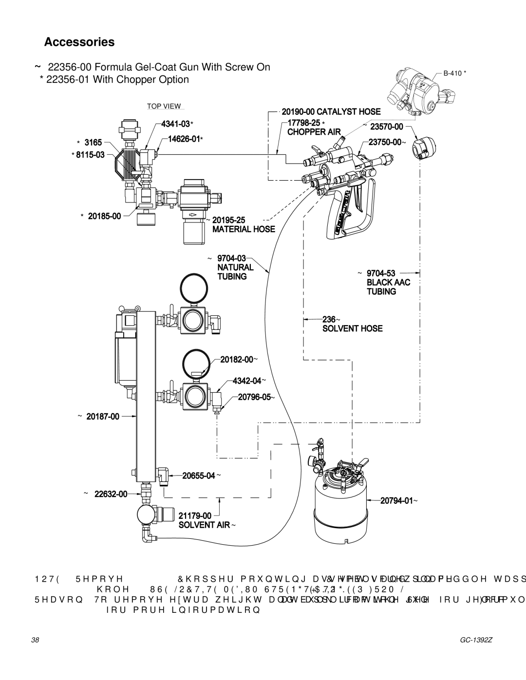 Graco Inc GC-1392 Z important safety instructions ~ 22356-00 Formula Gel-Coat Gun With Screw On 