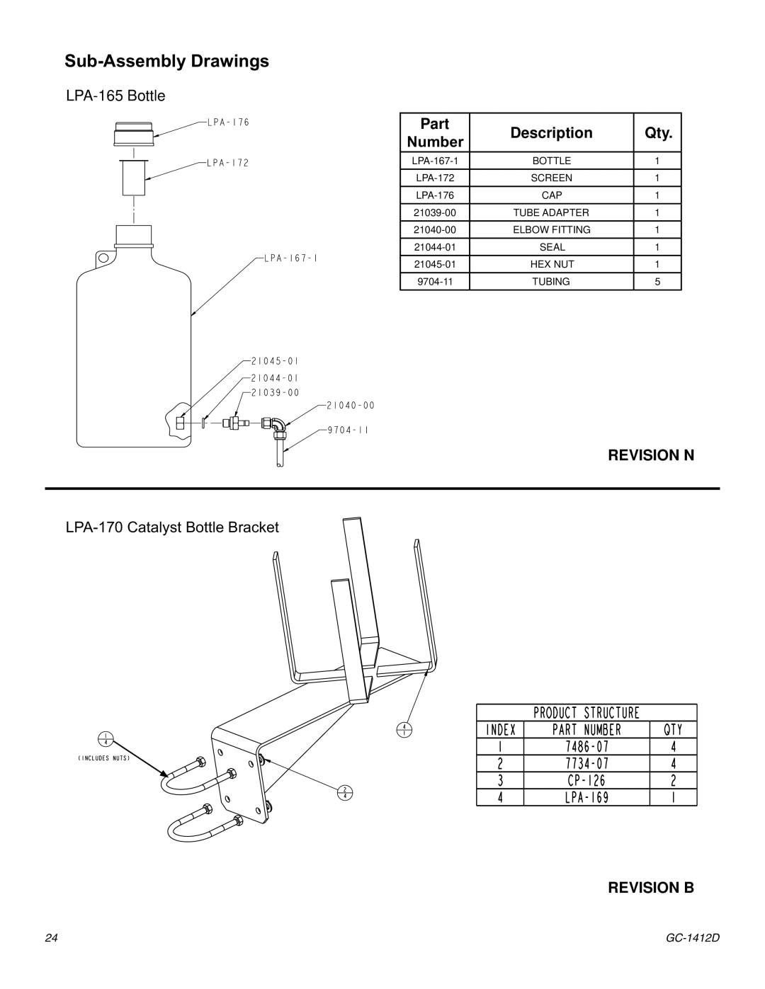 Graco Inc GC-1412 important safety instructions 6XE$VVHPEO\UDZLQJV 