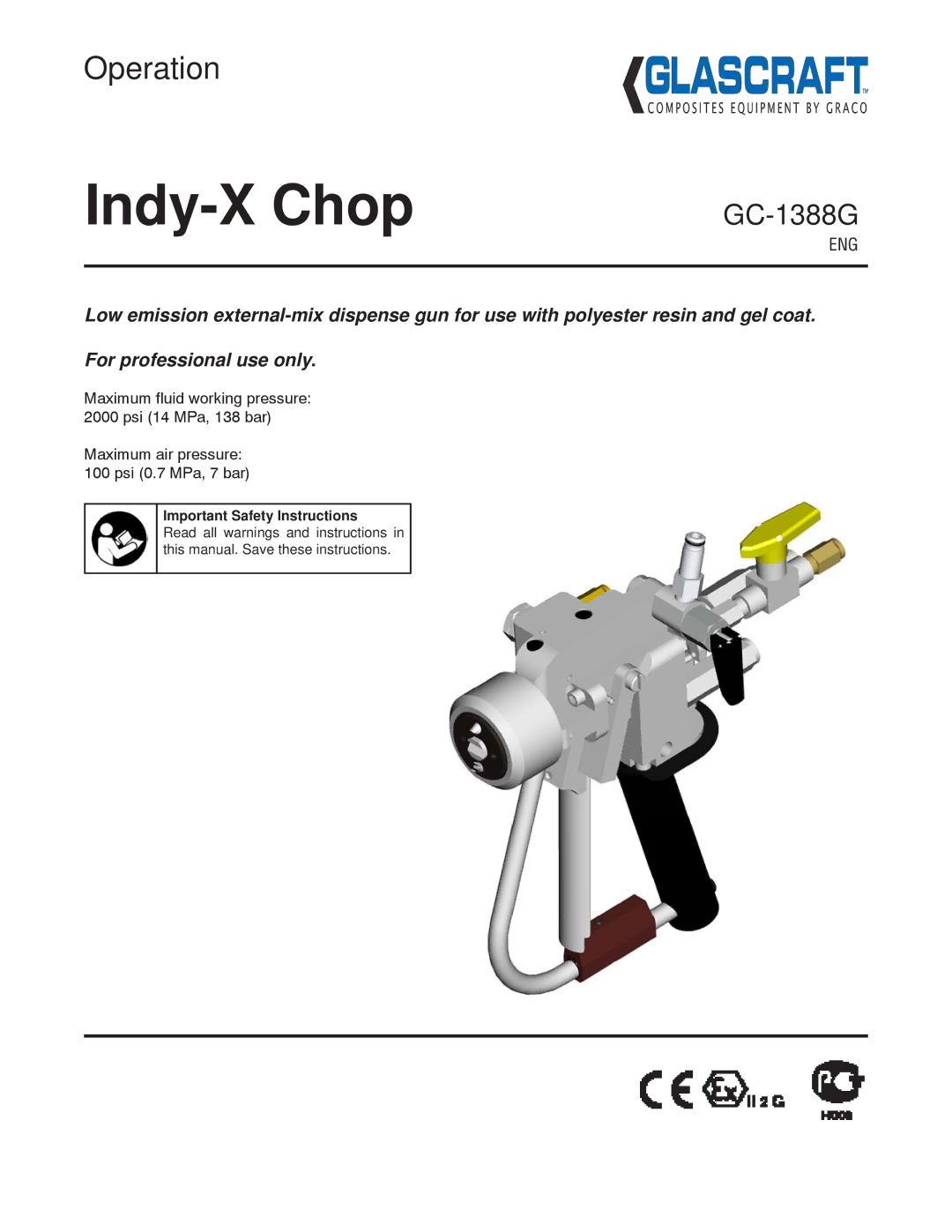 Graco Inc GC-1388G important safety instructions Indy-X Chop 