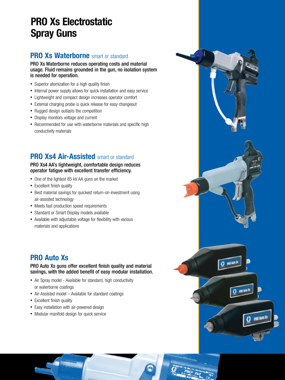 Graco Inc Xs WB manual PRO Xs Waterborne smart or standard, PRO Xs4 Air-Assisted smart or standard, PRO Auto Xs 