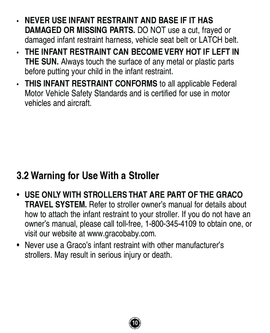 Graco Infant Restraint/Carrier manual 