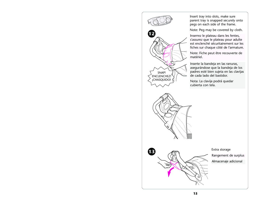 Graco ISPA001AE manual Snap Enclenchez ¡CHASQUIDO 