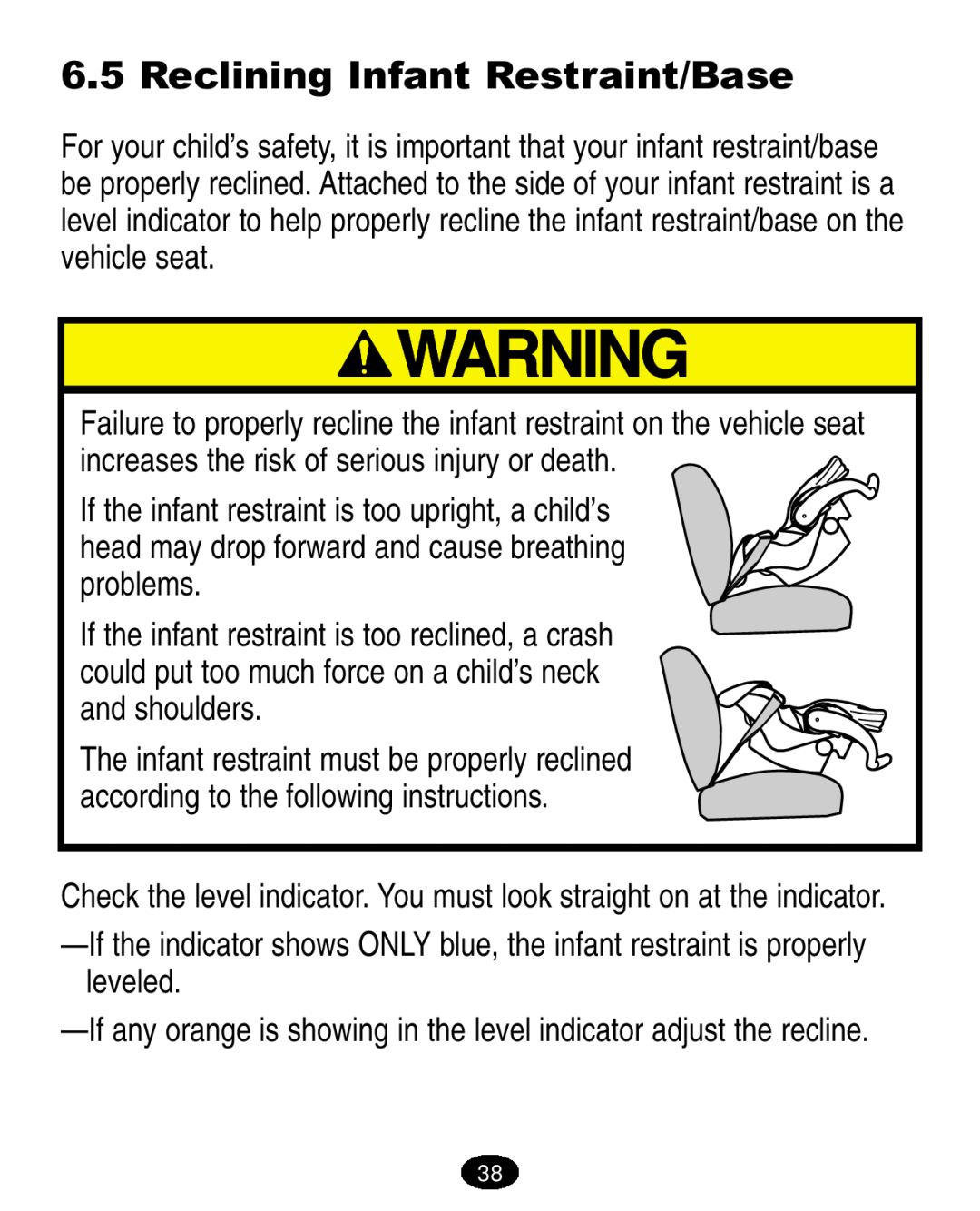 Graco ISPA005AA manual Reclining Infant Restraint/Base 