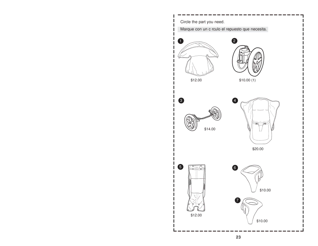 Graco ISPA006AB manual $12.00 $10.00 $14.00 $20.00 