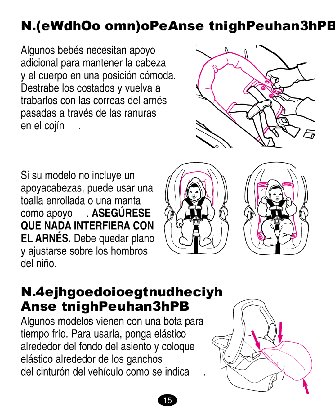 Graco ISPA008AA manual Apoyacabezas en ciertos modelos, Bota para tiempo frío En ciertos modelos 