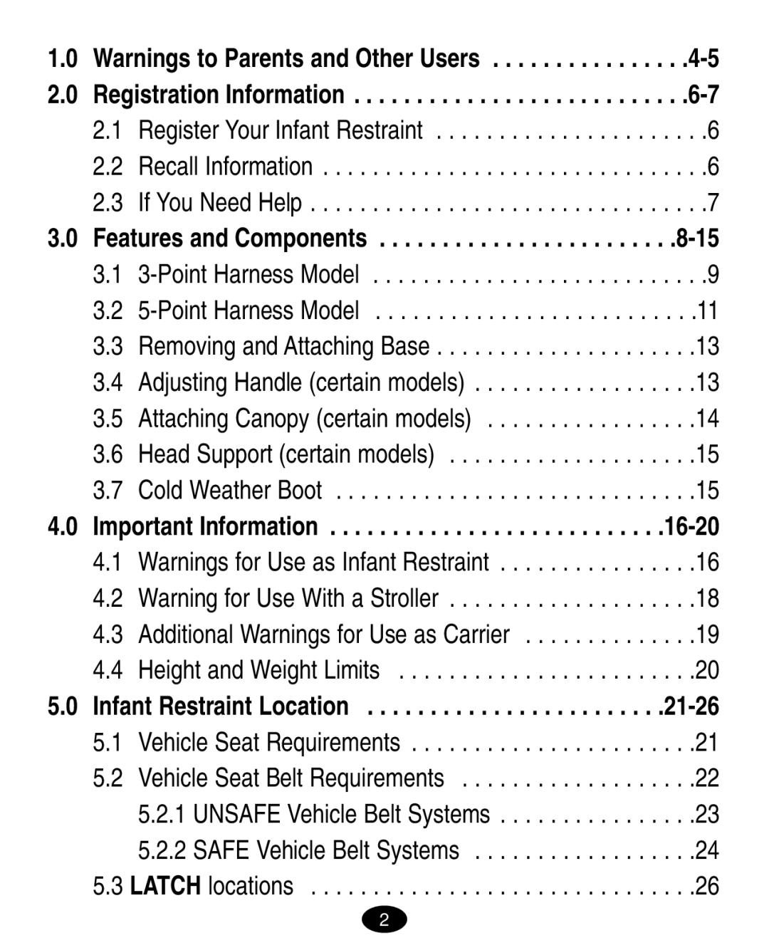 Graco ISPA008AA manual Features and Components 