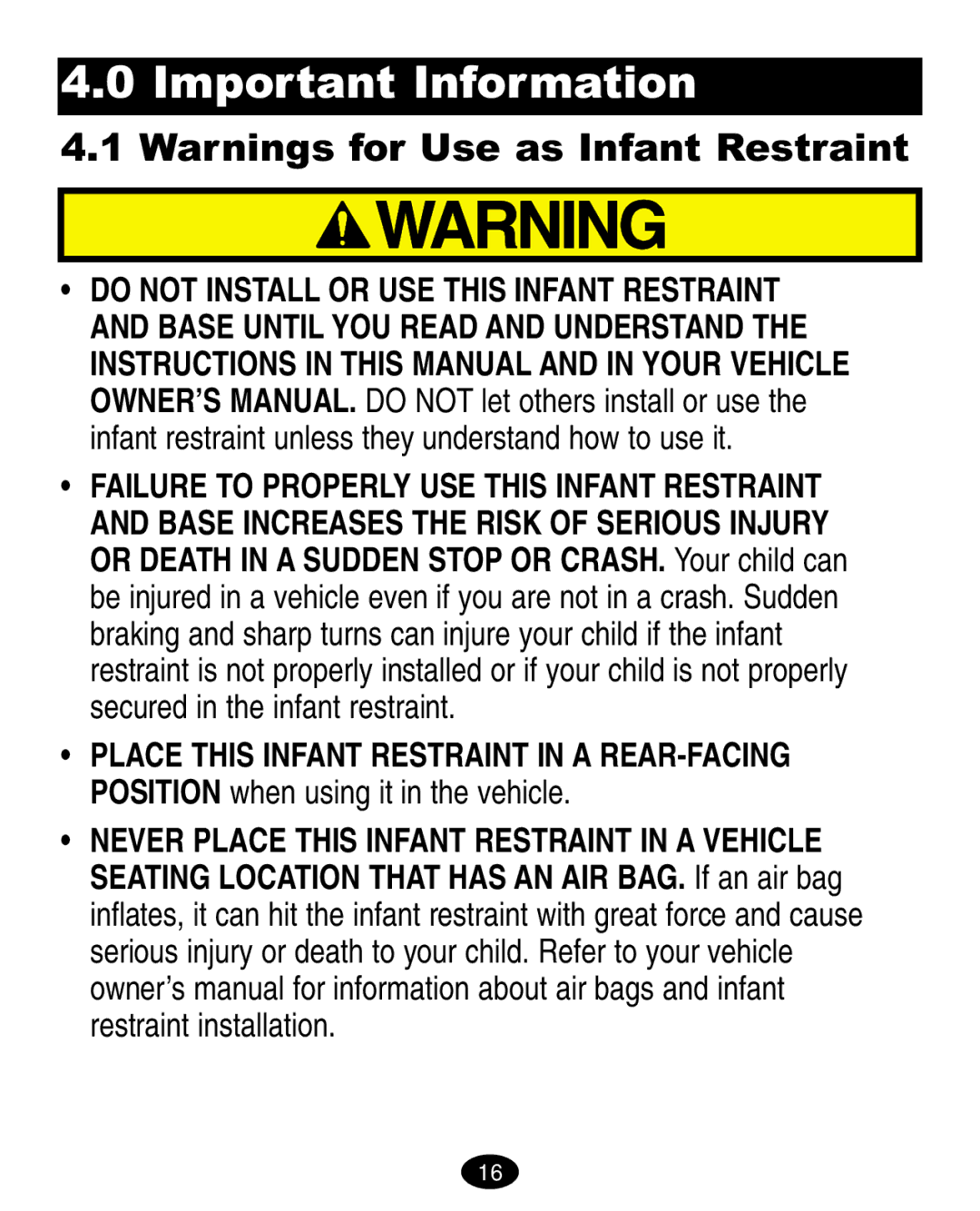 Graco ISPA008AA manual Important Information 