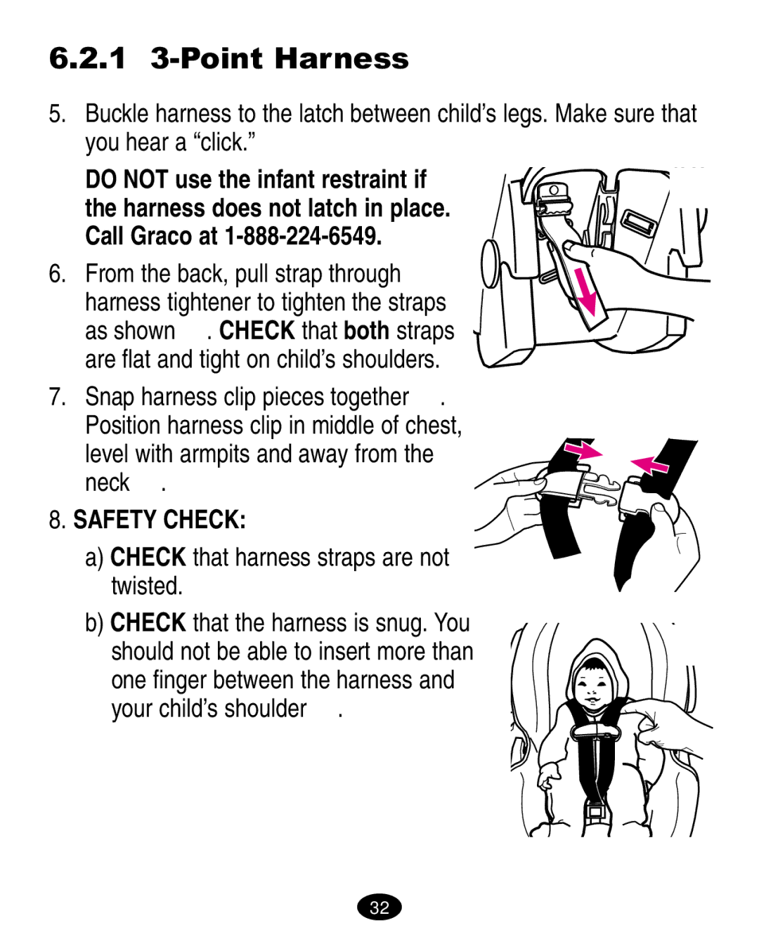 Graco ISPA008AA manual 1 3-Point Harness 