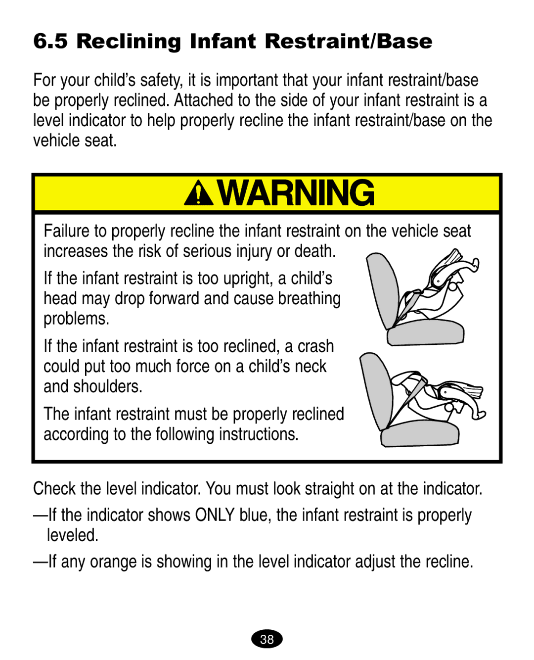 Graco ISPA008AA manual Reclining Infant Restraint/Base 