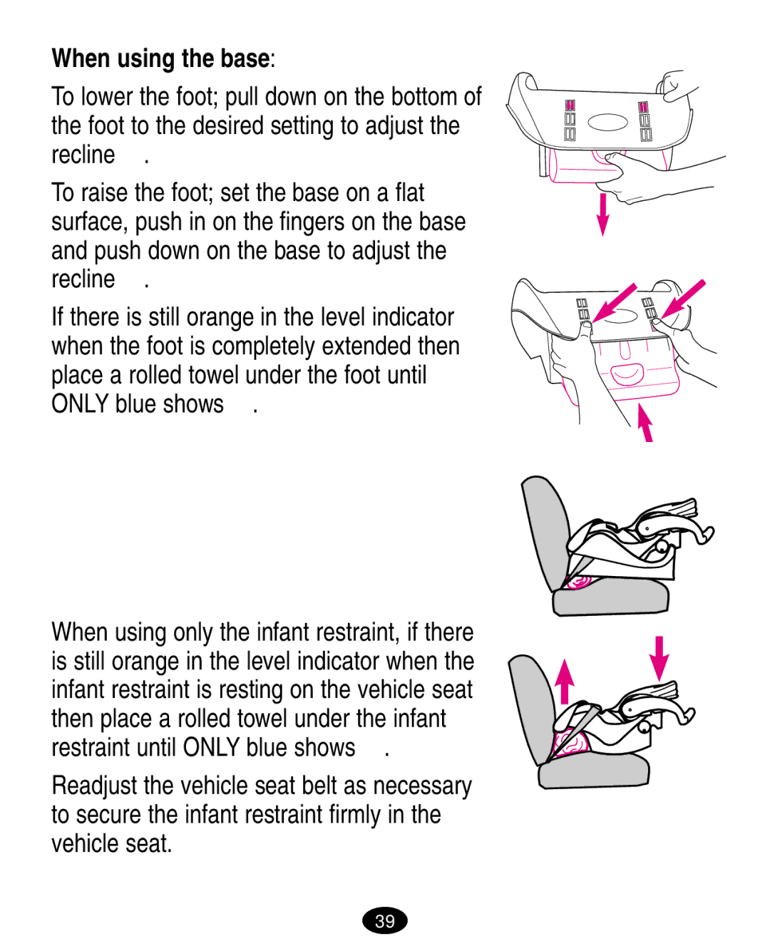 Graco ISPA008AA manual When using the base 