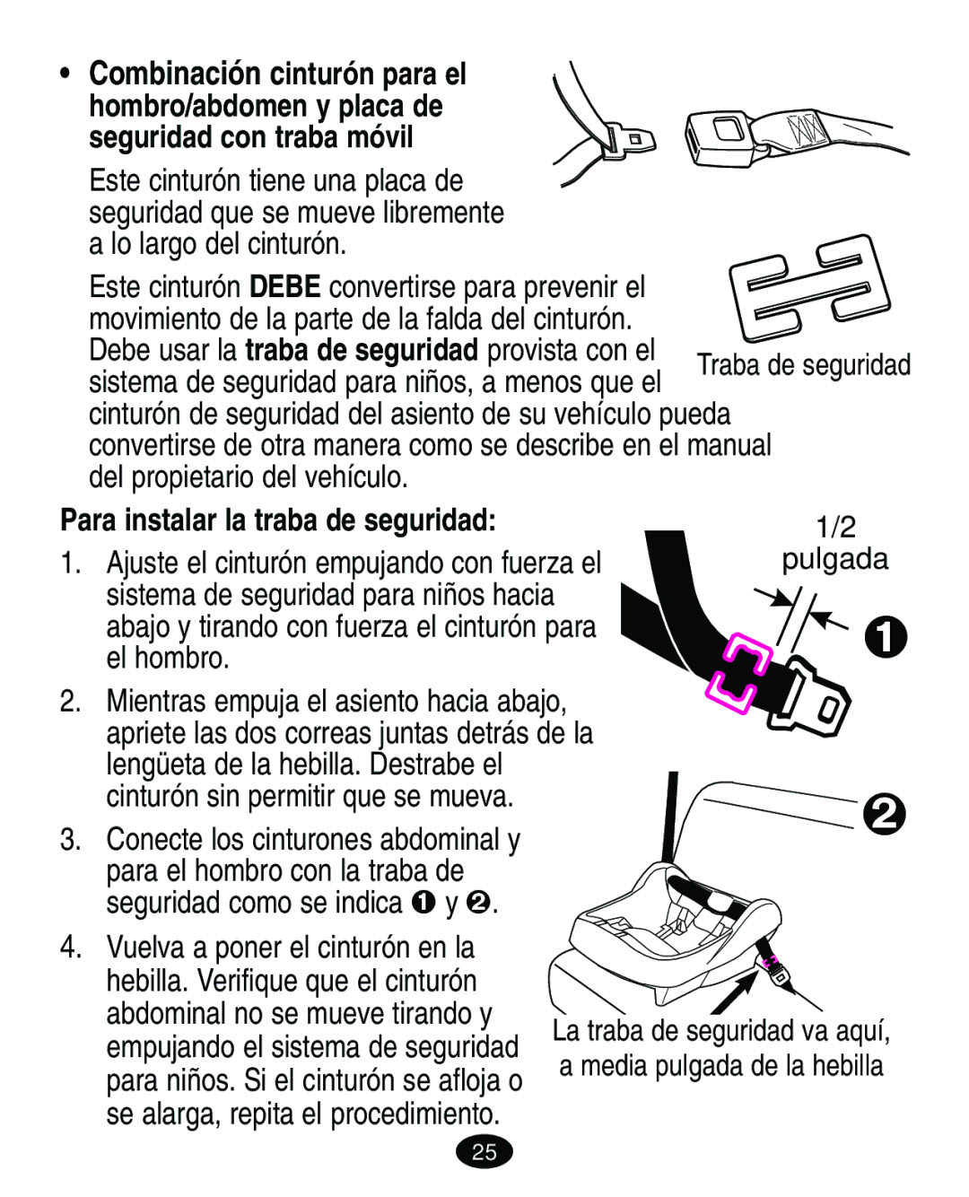 Graco ISPA010AD manual Seguridad con traba móvil 