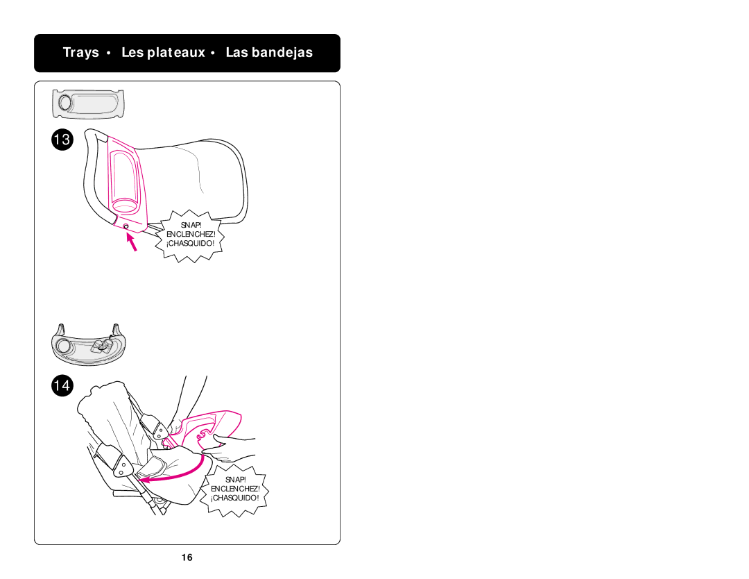 Graco ISPA020AA manual Trays Les plateaux Las bandejas 