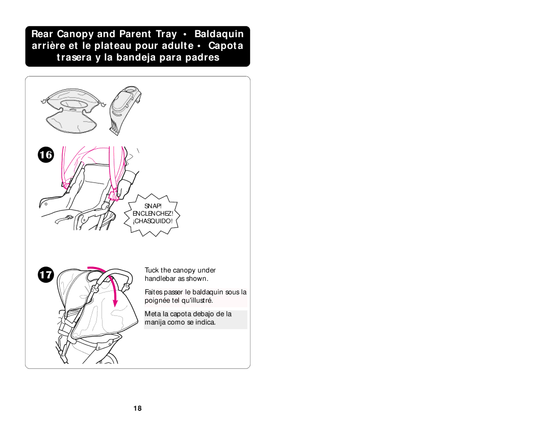 Graco ISPA067AA manual Snap Enclenchez ¡CHASQUIDO 