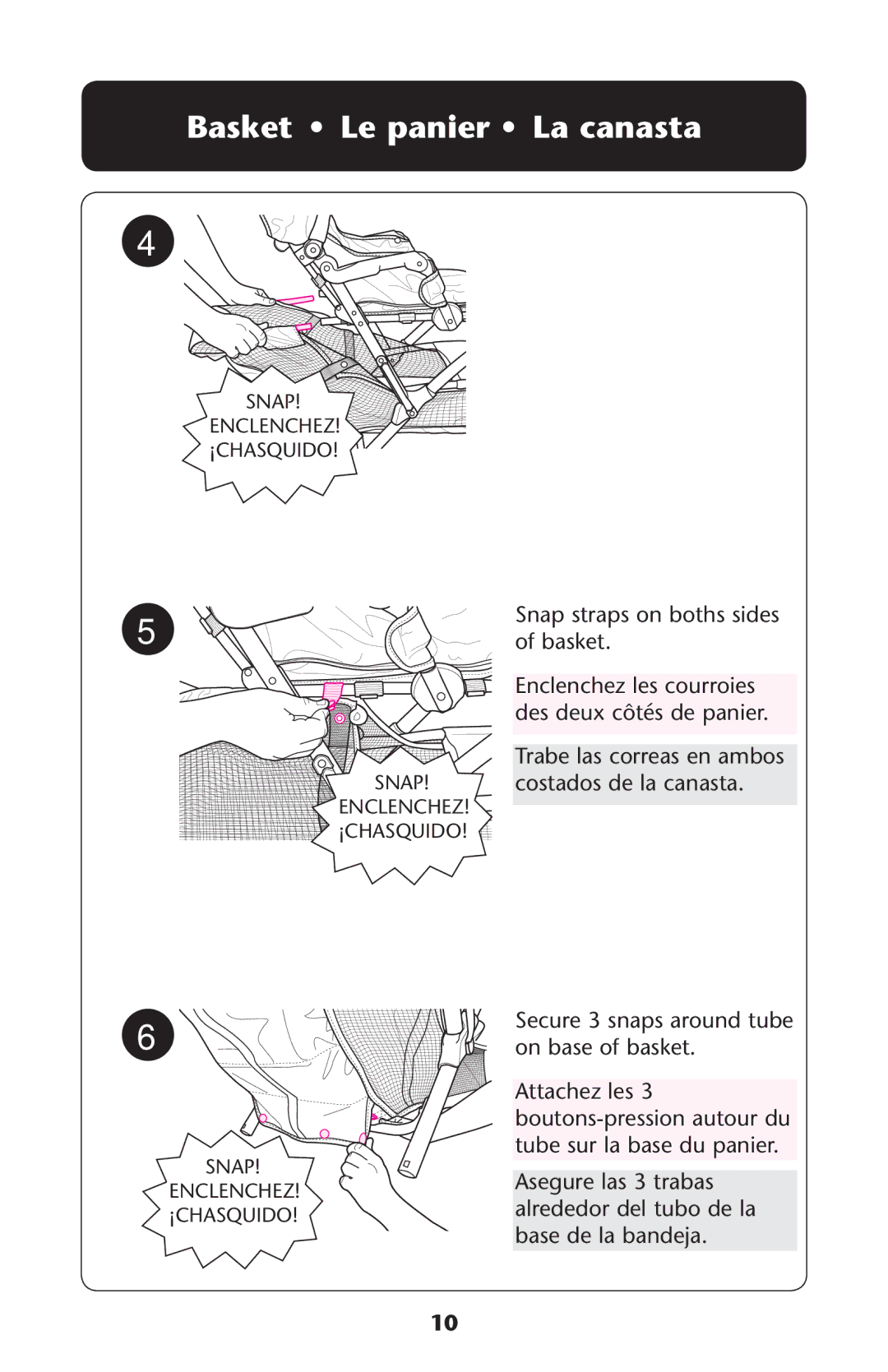 Graco ISPA067AH owner manual Asket ss ,E Panier ss ,A Canasta 