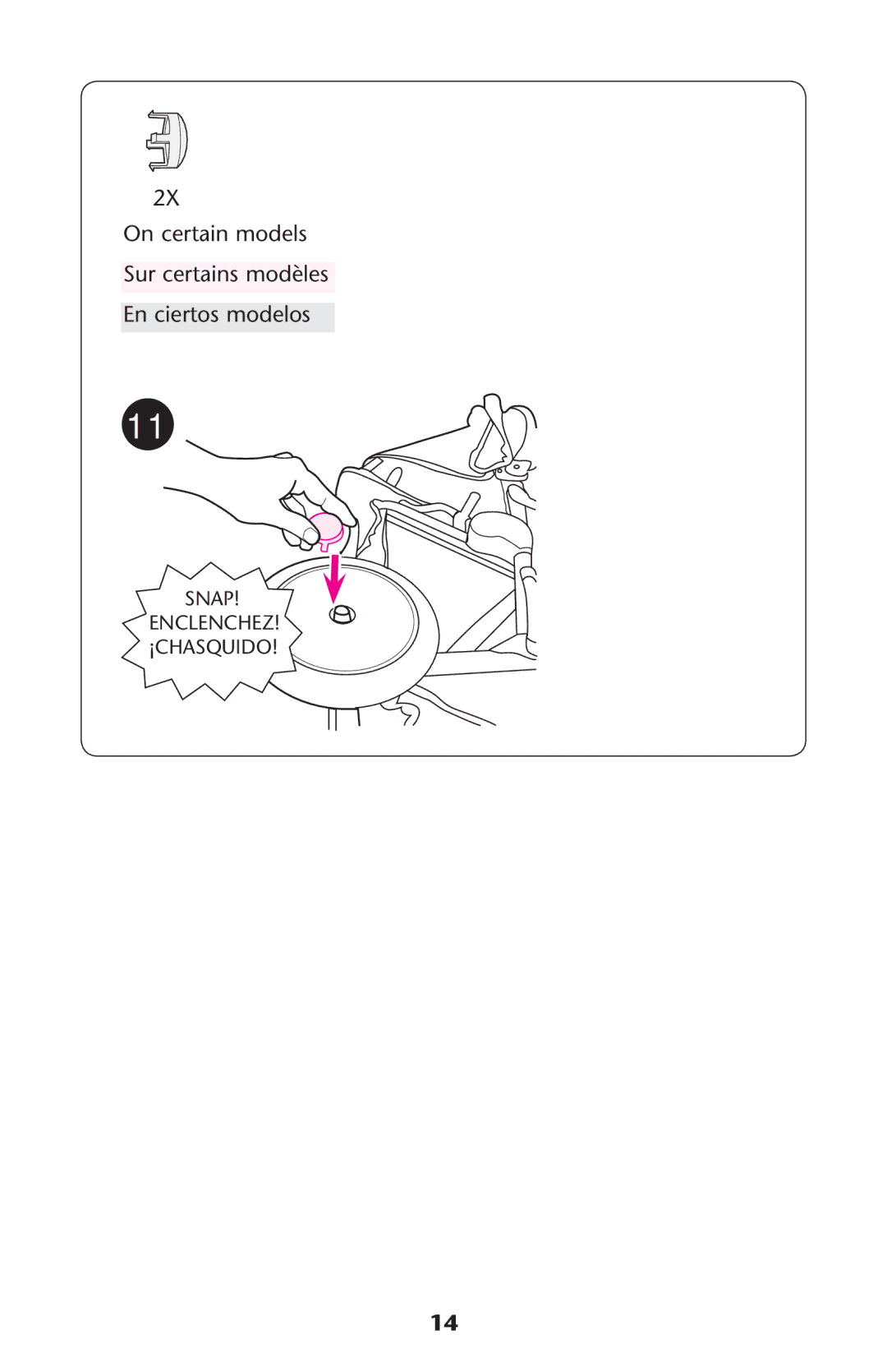 Graco ISPA067AH owner manual On certain models Sur certains modèles En ciertos modelos 